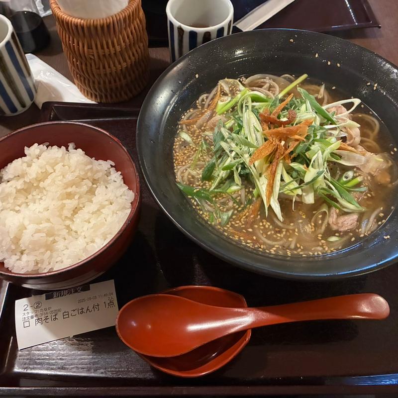 肉そば　ライス付き(浪花そば ツイン21店 （なにわそば）)