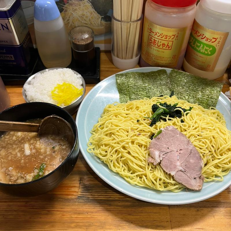 味噌つけ麺中盛　半ライス(ラーメンショップ椿 上彦川戸店)