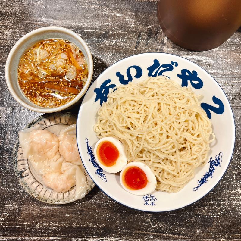 味玉海老ワンタン入りざる中華(あいだや2)