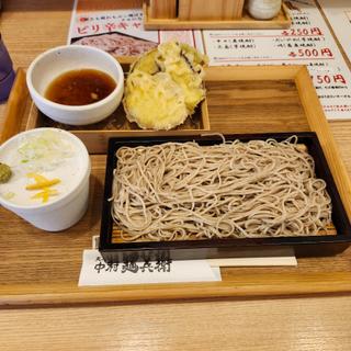 野菜天盛りそば　冷