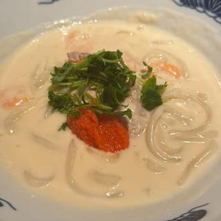 明太子のクリームおうどん