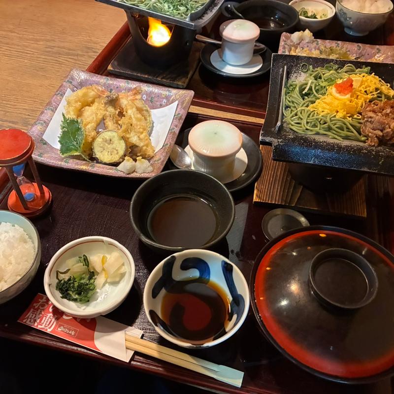 瓦そば天ぷら膳「時雨」(みほり峠 五日市店 （和麺旬彩）)