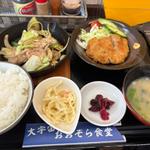 とんかつと野菜炒め