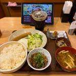 牛小鉢ソーセージエッグ朝食　アイスコーヒーL