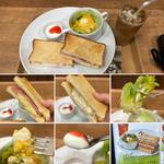ハムたまごとツナサラダのWサンドモーニング