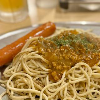 カレーミートソース焼きスパ