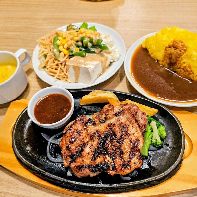 自家焼きグリルチキン プレミアムセット(ビッグボーイ 生田店)