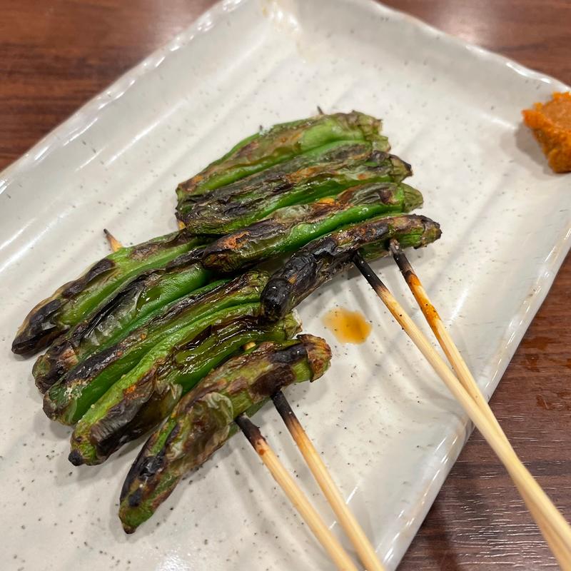 ししとう串(三好弥鶏料理)