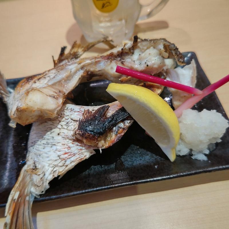 鯛カマの塩焼き(神奈川回転寿司 二代目ぐるめ亭 港南台バーズ店)