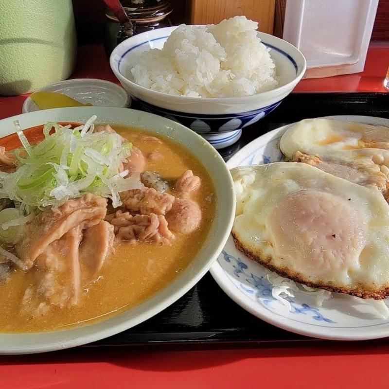 朝定＋もつ煮(単品)(食堂 いしん)