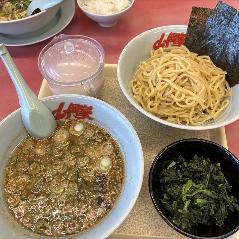 味噌つけ麺　ほうれん草(ラーメン山岡家 さいたま丸ヶ崎店)