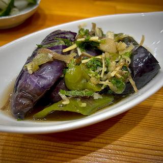 薬味たっぷりナスの揚浸し