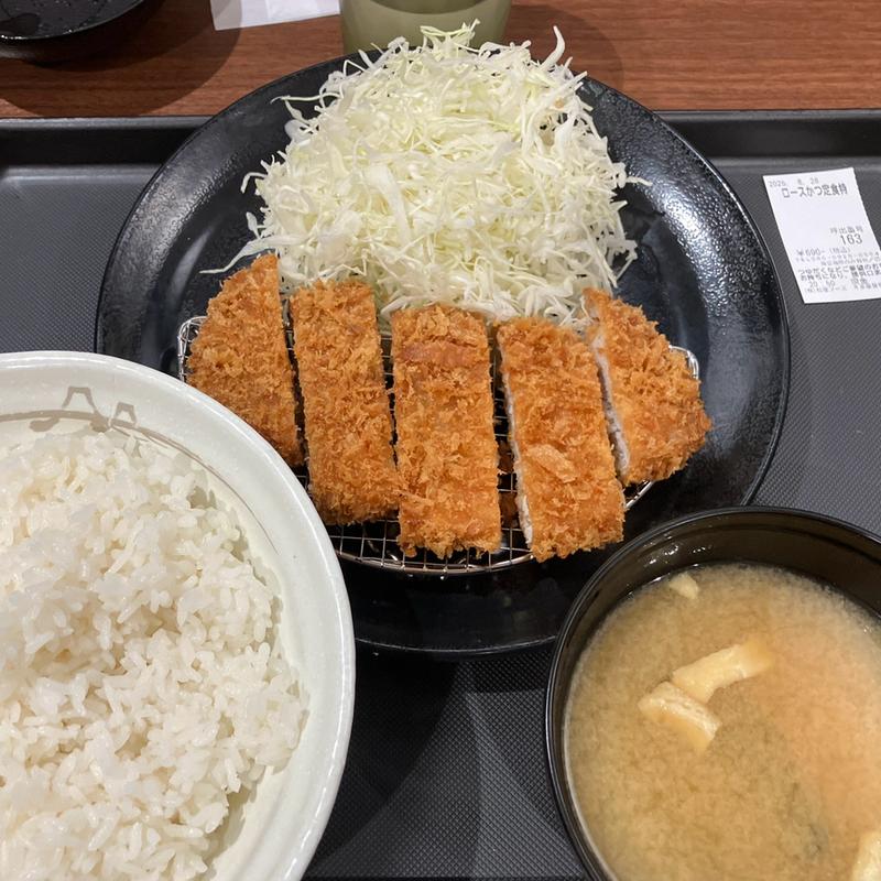 ロースかつ定食 特盛り(松屋 多摩愛宕店 （松のや併設）)