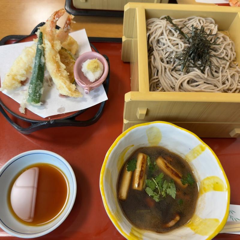 天ぷら鴨汁ざる蕎麦(和食麺処サガミ 知立店)