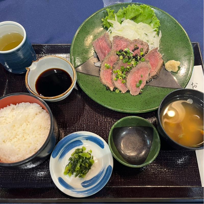 自家製イチボコールドビーフ定食(西仙台カントリークラブ )