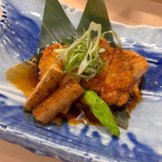 大山鶏と長芋のバター正油焼