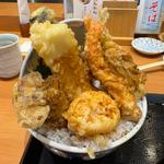 上天丼（今月の海鮮:牡蠣）