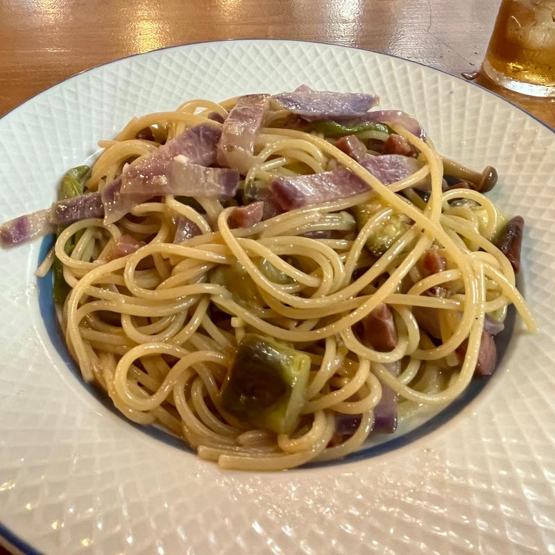 季節野菜のペペロンチーノ(路地裏食堂Roku)