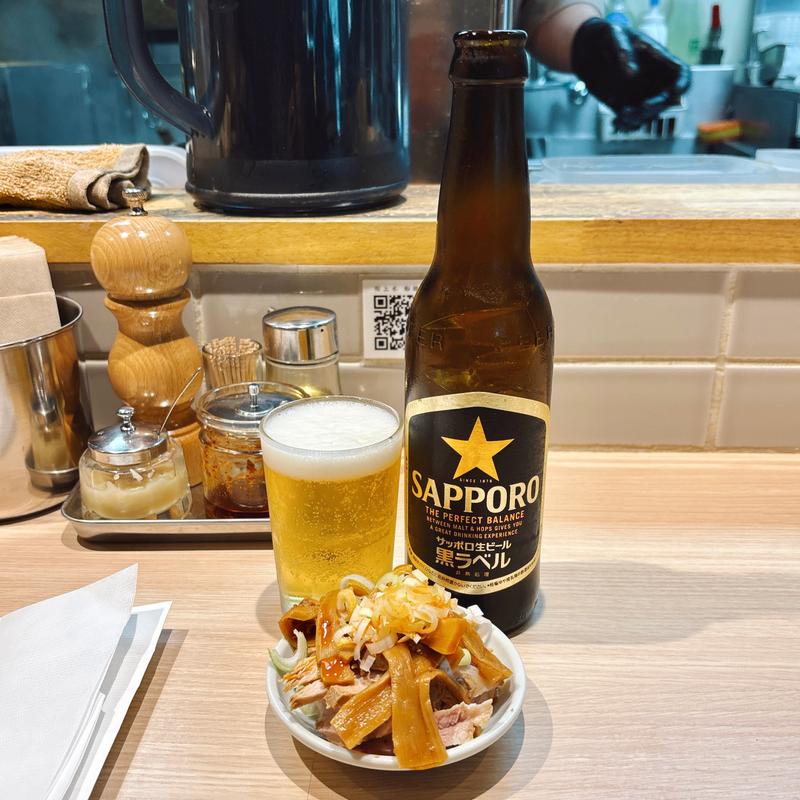 ビール小瓶(おつまみ付き)(桜上水 船越)