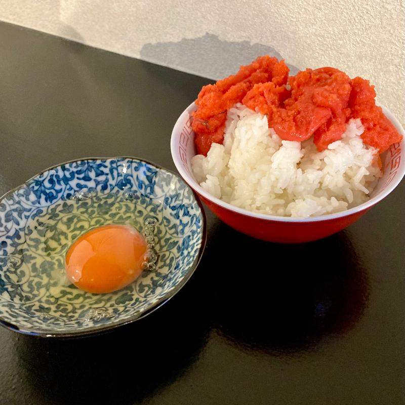 ライスと明太子食べ放題 生卵と海苔も(ニューまるちゃん)