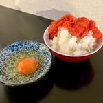 ライスと明太子食べ放題 生卵と海苔も(ニューまるちゃん)