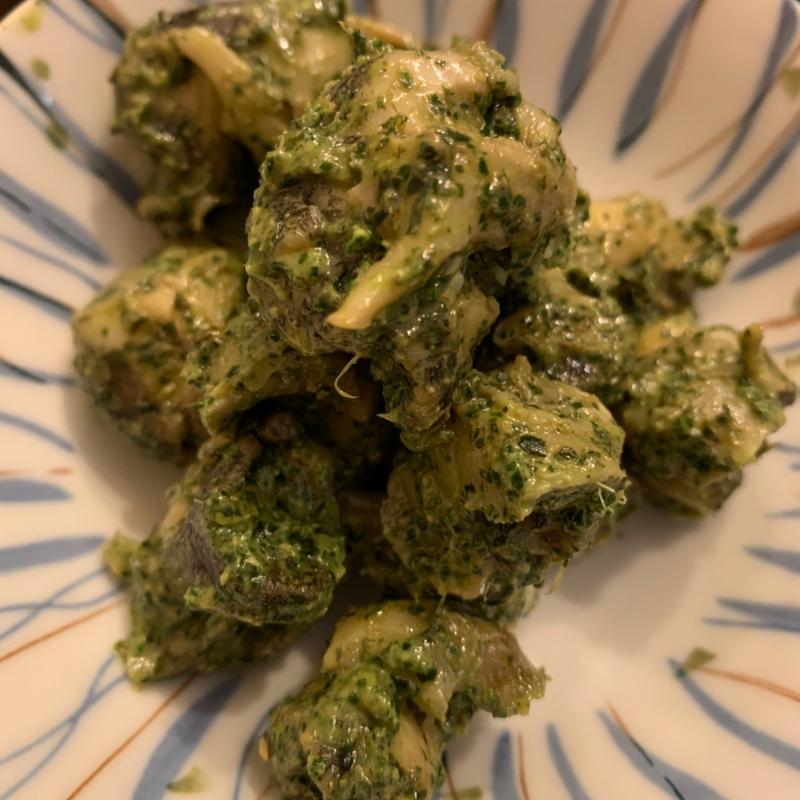 つぶ貝の大葉のジェノベーゼ和え(酒場ワタナベ)