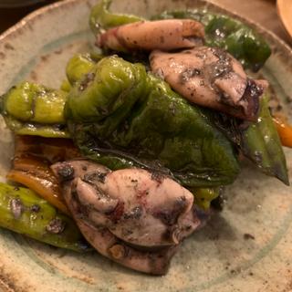 ヤリイカあまとうししとうソテー