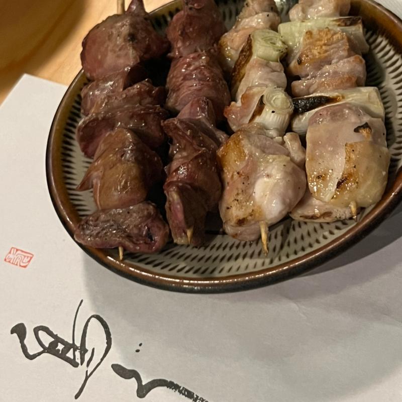 ねぎま塩　レバー塩(鳥ぎん鴨宮店)