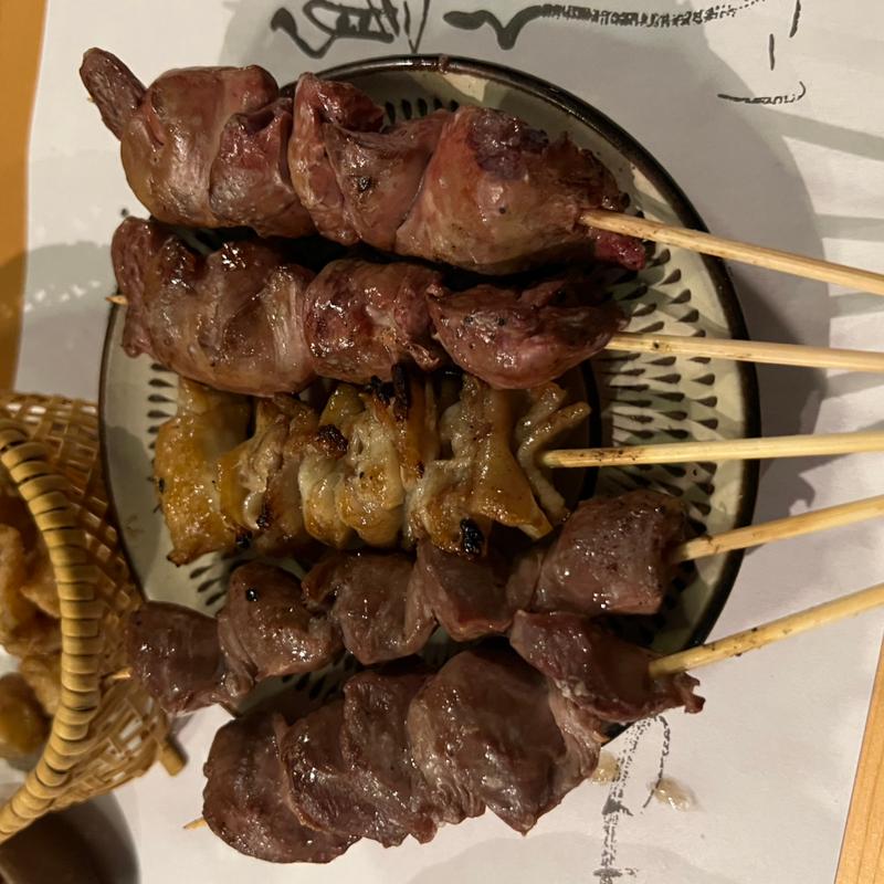 砂肝塩　かわ塩　ハツ塩(鳥ぎん鴨宮店)