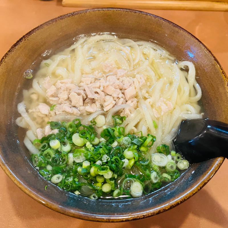 かしわうどん大盛り(ゆう助うどん)