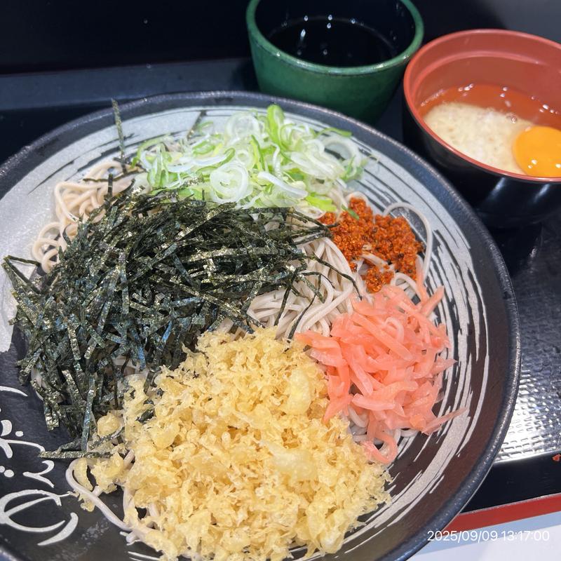 月見芋そば(ゆで太郎 竹橋店)