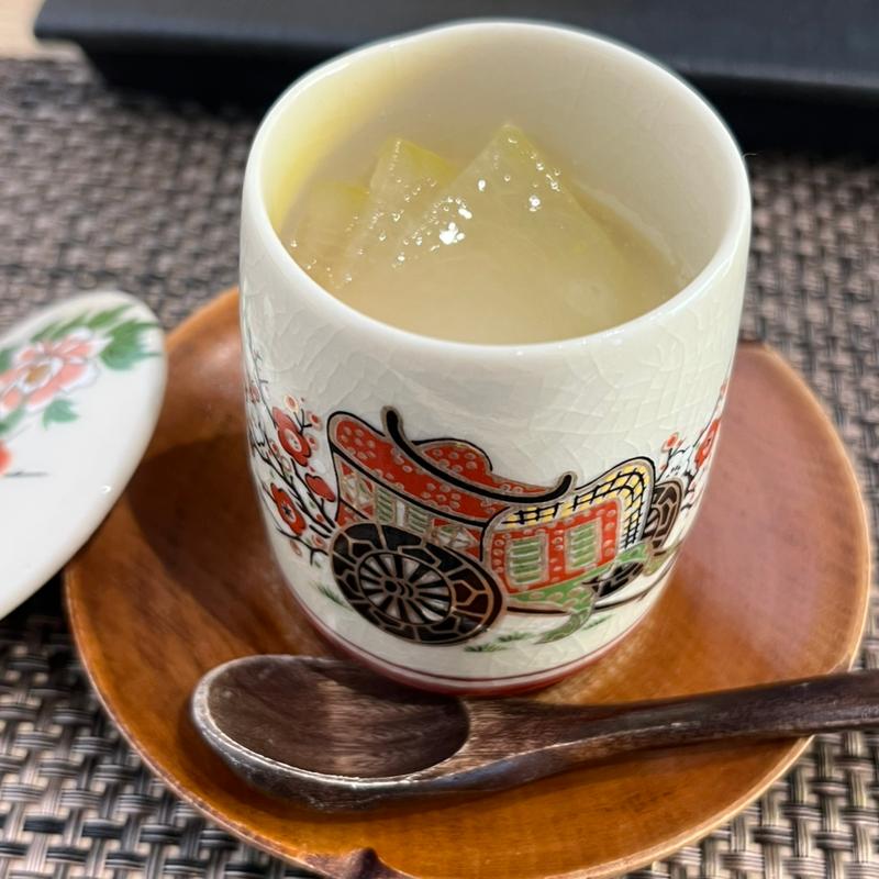 焼きアナゴと冬瓜の茶碗蒸し(鮓 くおん)