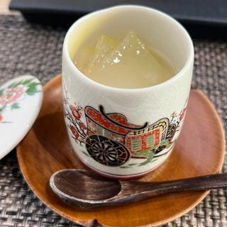 焼きアナゴと冬瓜の茶碗蒸し(鮓 くおん)