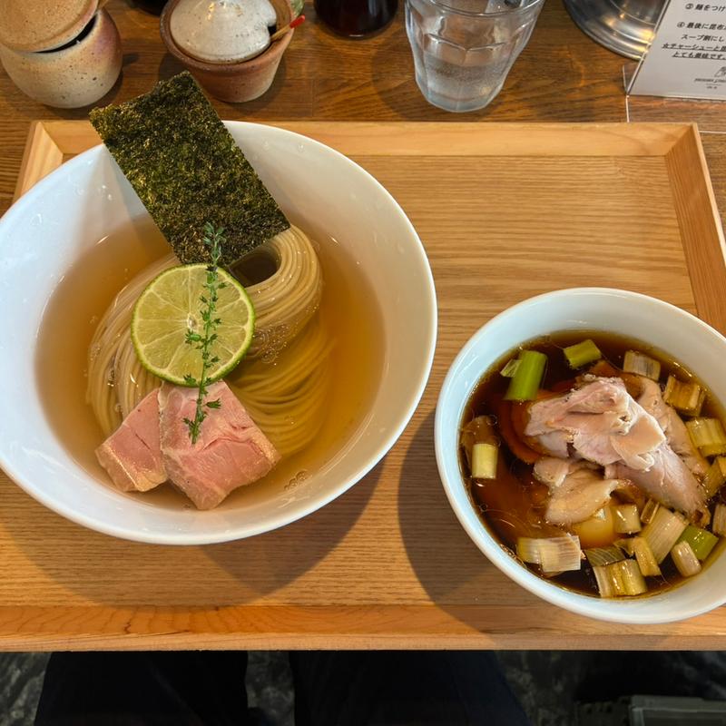 味玉昆布水つけめん ちょい肉増し 醤油 (大)(YOKOKURA STORE HOUSE)