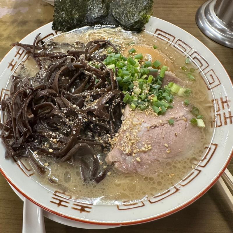 らーめん 味付けたまご&きくらげ(博多長浜らーめん もりや)