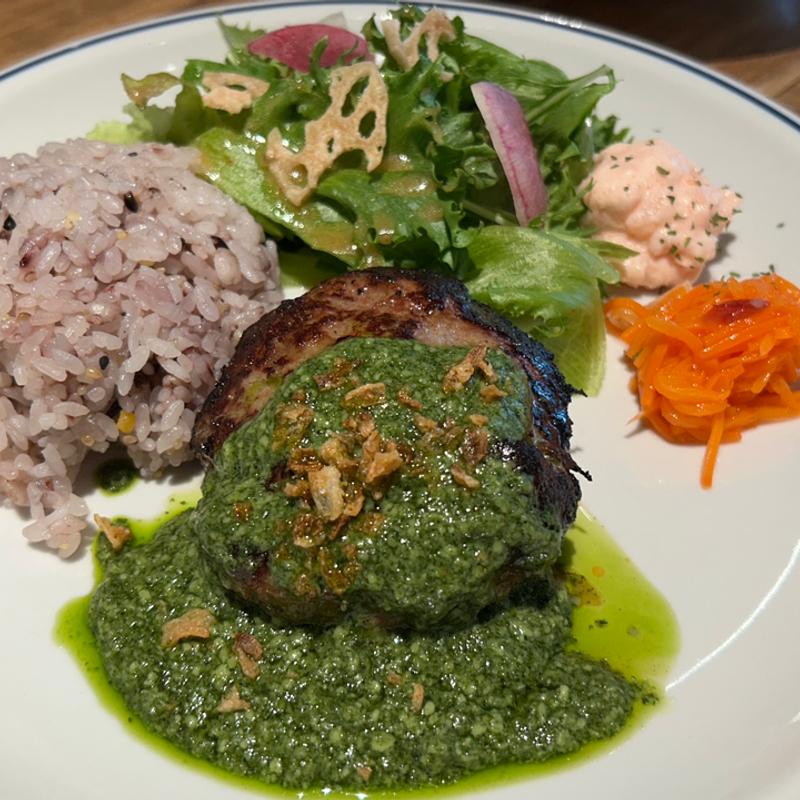 日替わり手ごねハンバーグ(ANEA CAFE MONNAKA Village)