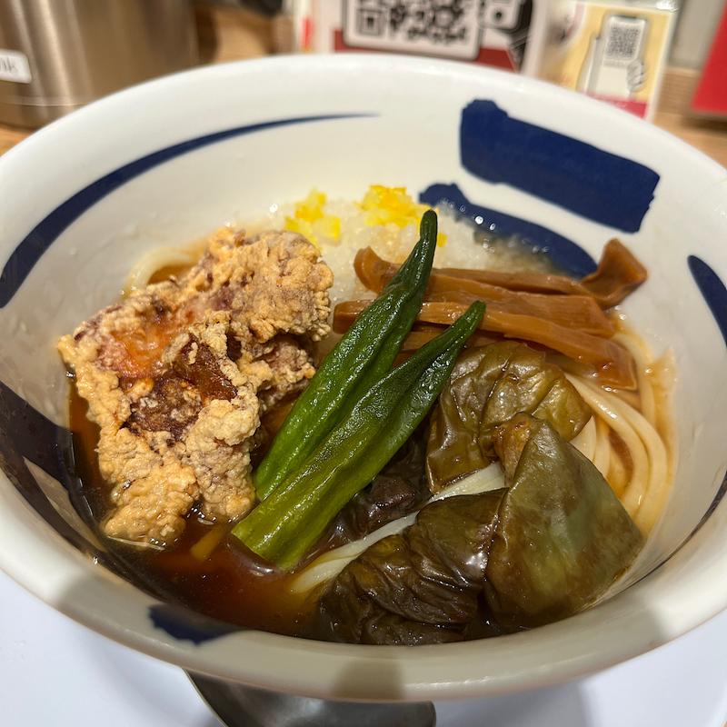 夏野菜のさっぱり鬼おろし冷やし麺(つけ麺専門店 三田製麺所 京都四条烏丸店)