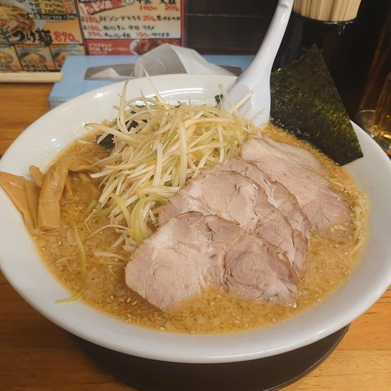 味噌ネギチャーシュー 中 ネギ増し(椿ラーメンショップ 泉崎店)