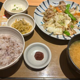 肉野菜炒め定食(やよい軒 日野店)