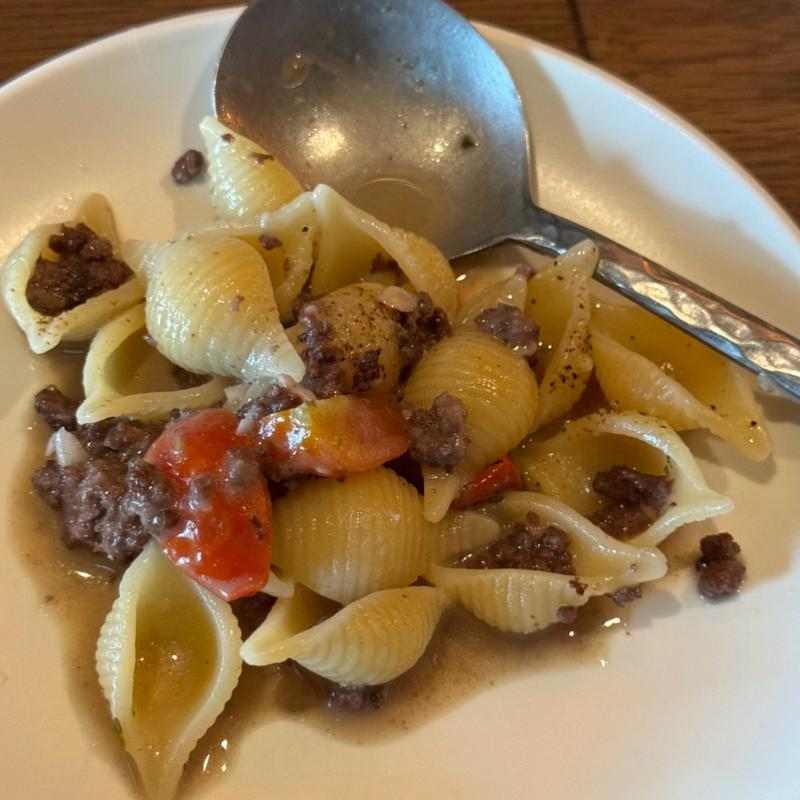  コンキリエ　猪とセージのラグー(イタリア酒場 ENTRATA 茶屋町店)
