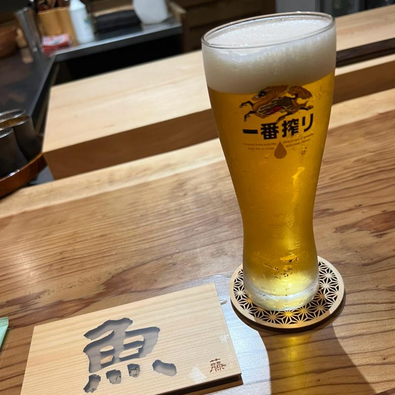 生ビール(魚藤)