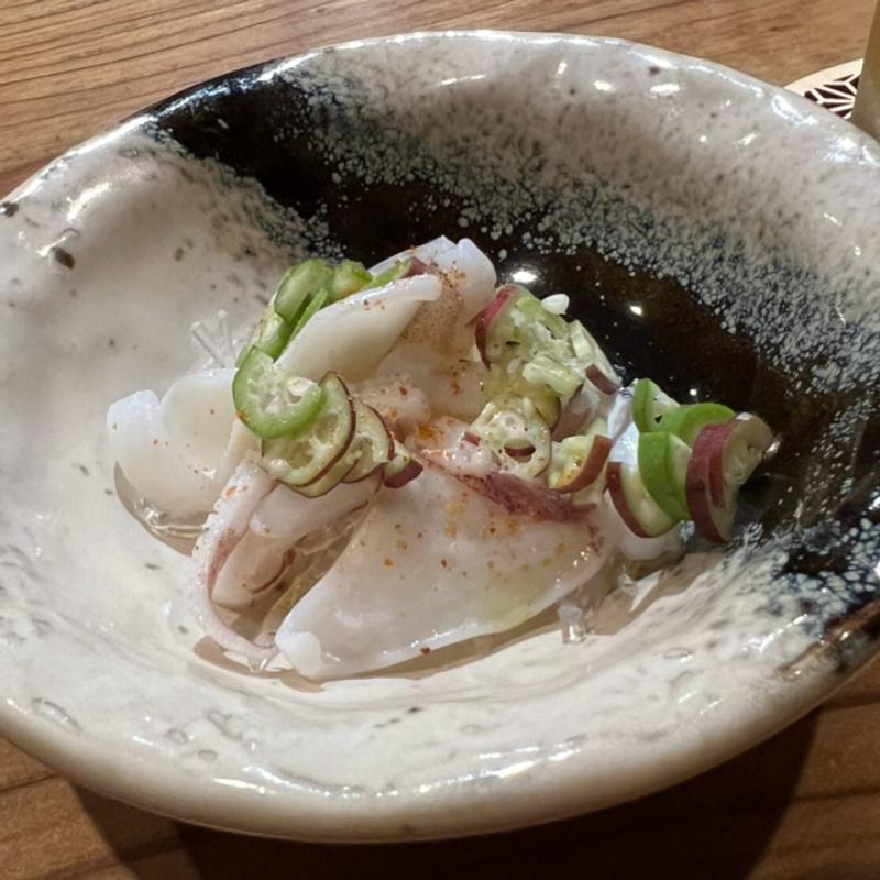 地魚　地元野菜　湯引き和え(魚藤)