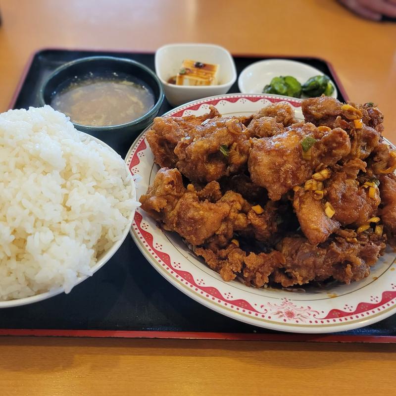 メガ唐揚げ香味定食(龍あん)