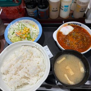うまトマハンバーグ定食　特盛