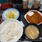うまトマハンバーグ定食　特盛