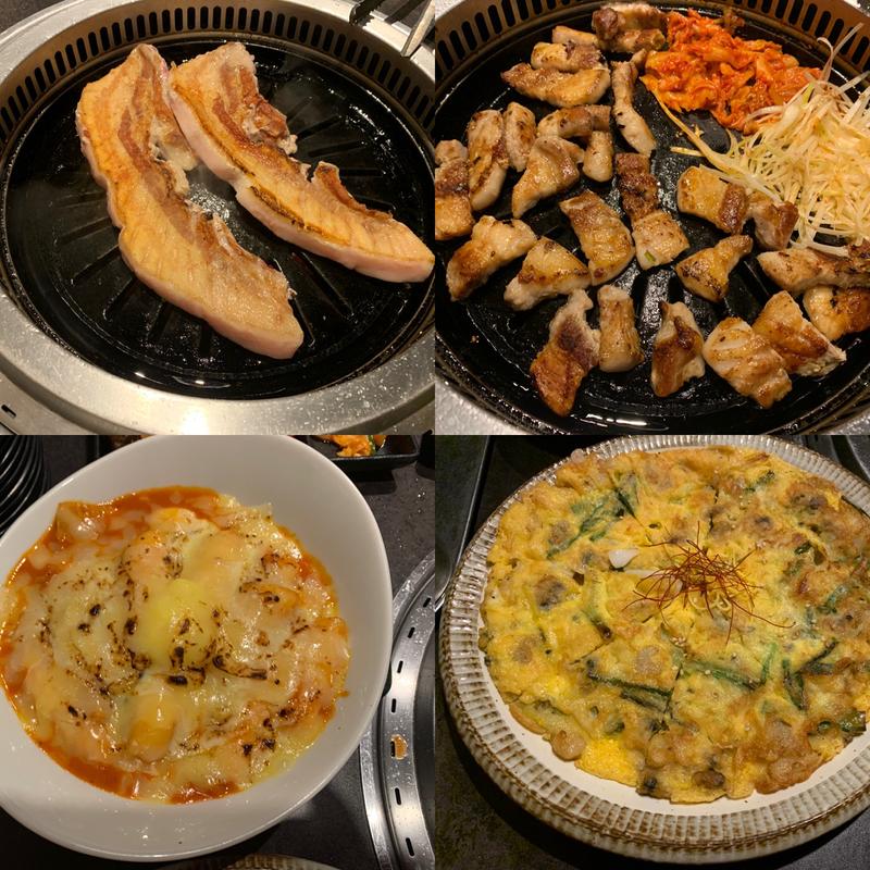 和豚厚切りサムギョプサルセット(ハヌリ 新宿三丁目店)