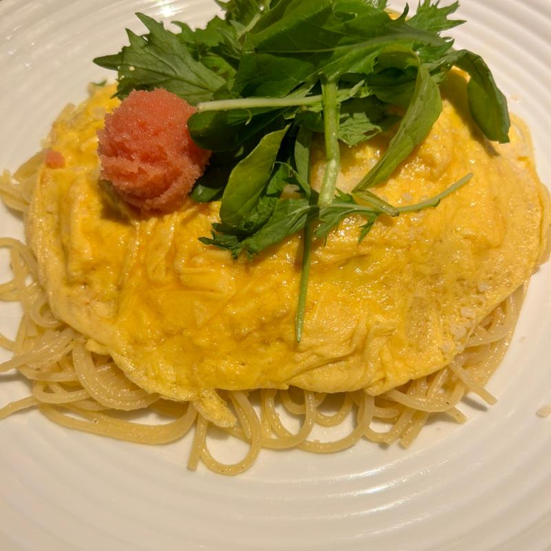 オムたらこパスタ(梟書茶房 Ｅｓｏｌａ池袋店)
