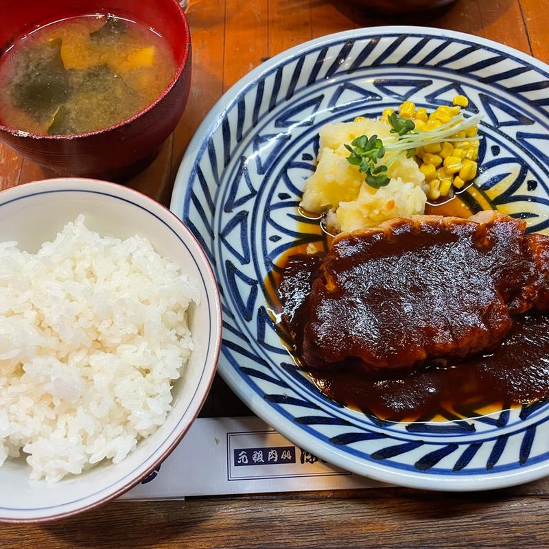 トンテキ定食（デミグラスソース）(元祖肉処源氏)