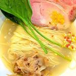 ゆず塩そば レアチャーシュー 湯葉筍 サラダほうれん草