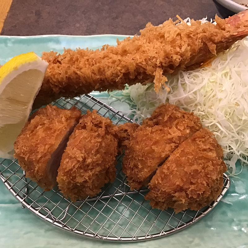 大海老と極厚ヒレカツ定食(とんかつ藤よし 山手台店 )